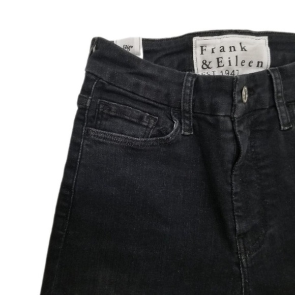 Frank & Eileen Sligo Skinny Jean 1991 Wash Black/Gray Raw Hem High Rise 25 - Picture 12 of 16